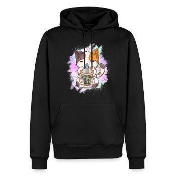 Bubble Tea Boba BubbleTea Kawaii Japan Tea Kpop - Männer Premium Bio Hoodie - Schwarz - Vorne - Nico (187cm)