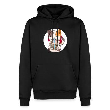 Bubble Tea Boba BubbleTea Kawaii Japan Tea Kpop - Men’s Premium Organic Hoodie - black - Front - Nico (187cm)