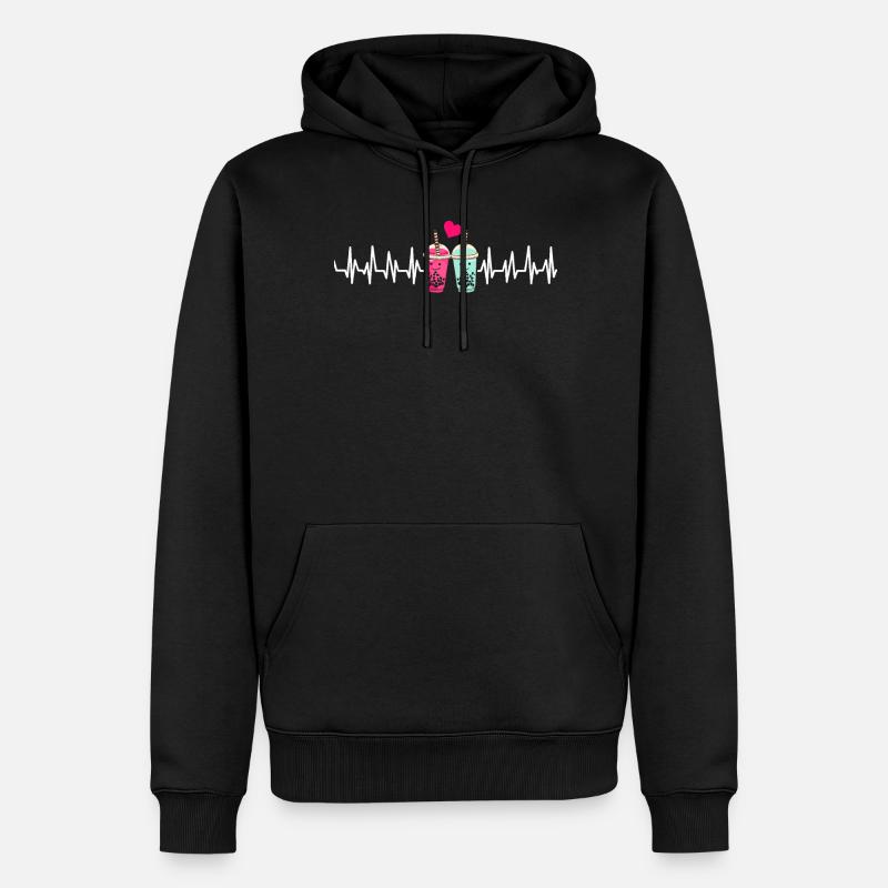 Thé à bulles Boba BubbleTea Kawaii Japan Tea Kpop - Sweat à capuche Premium bio Homme - noir