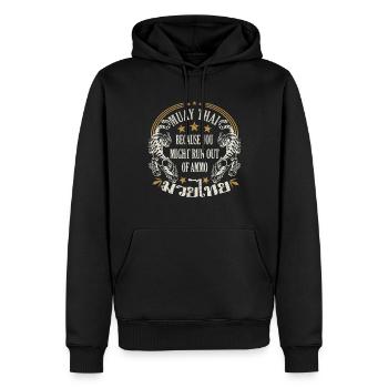 Muay Thai parce que vous pourriez manquer de munitions - Sweat à capuche Premium bio Homme - noir - Devant - Nico (187cm)