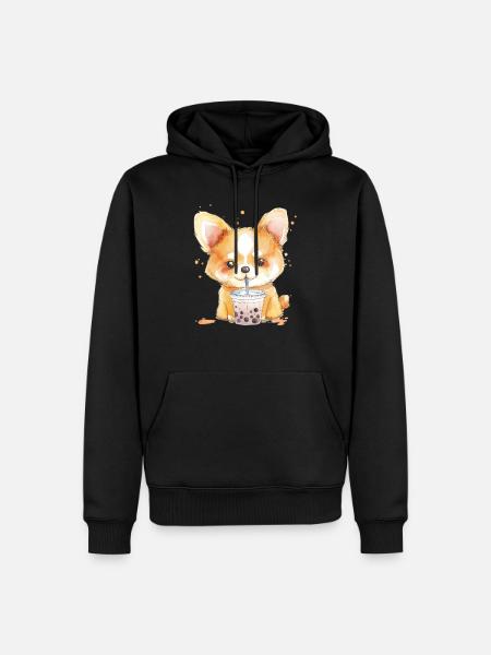 Thé à bulles Boba BubbleTea Kawaii Japan Tea Kpop - Sweat à capuche Premium bio Homme - noir