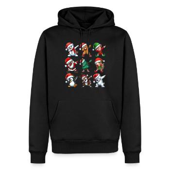 Dabbing Santa Elf Christmas Dance Squad Trendy - Männer Premium Bio Hoodie - Schwarz - Vorne - Nico (187cm)