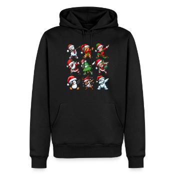 Dabbing Santa Elf Christmas Dance Squad Trendy - Männer Premium Bio Hoodie - Schwarz - Vorne - Nico (187cm)