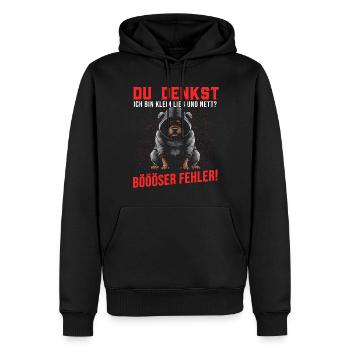 Chien Tshirt Drôle Drôle Humour Sarcasme Bureau - Sweat à capuche Premium bio Homme - noir - Devant - Nico (187cm)
