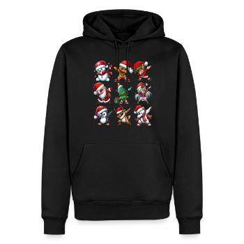Dabbing Santa Elf Christmas Dance Squad Trendy - Männer Premium Bio Hoodie - Schwarz - Vorne - Nico (187cm)