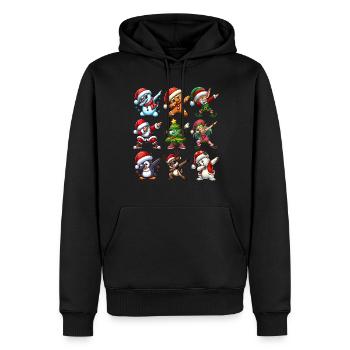 Dabbing Santa Elf Christmas Dance Squad Trendy - Männer Premium Bio Hoodie - Schwarz - Vorne - Nico (187cm)