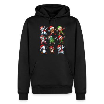 Dabbing Santa Elf Christmas Dance Squad Trendy - Männer Premium Bio Hoodie - Schwarz - Vorne - Nico (187cm)