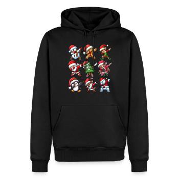 Dabbing Santa Elf Christmas Dance Squad Trendy - Männer Premium Bio Hoodie - Schwarz - Vorne - Nico (187cm)