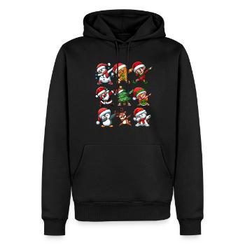 Dabbing Santa Elf Christmas Dance Squad Trendy - Männer Premium Bio Hoodie - Schwarz - Vorne - Nico (187cm)