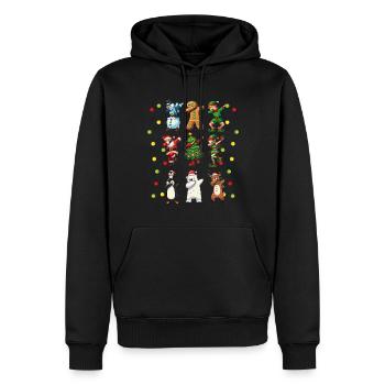 Dabbing Santa Elf Christmas Dance Squad Trendy - Männer Premium Bio Hoodie - Schwarz - Vorne - Nico (187cm)