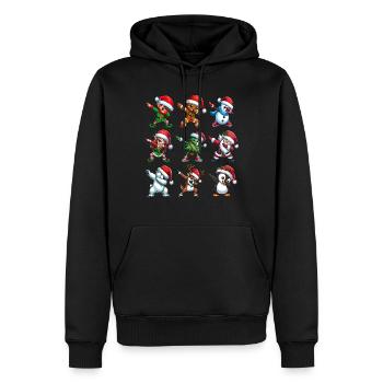 Dabbing Santa Elf Christmas Dance Squad Trendy - Männer Premium Bio Hoodie - Schwarz - Vorne - Nico (187cm)