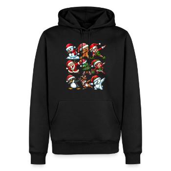 Dabbing Santa Elf Christmas Dance Squad Trendy - Männer Premium Bio Hoodie - Schwarz - Vorne - Nico (187cm)
