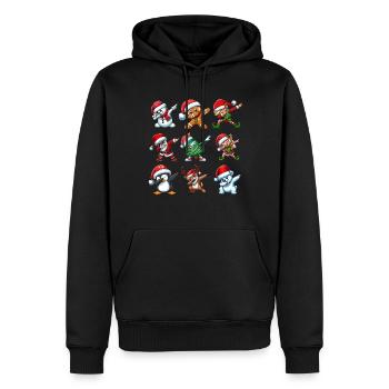 Dabbing Santa Elf Christmas Dance Squad Trendy - Männer Premium Bio Hoodie - Schwarz - Vorne - Nico (187cm)