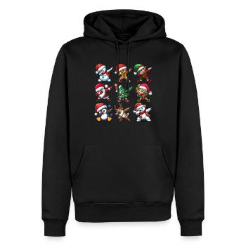 Dabbing Santa Elf Christmas Dance Squad Trendy - Männer Premium Bio Hoodie - Schwarz - Vorne - Nico (187cm)