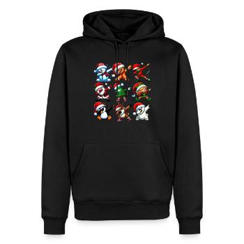 Dabbing Santa Elf Christmas Dance Squad Trendy - Männer Premium Bio Hoodie - Schwarz - Vorne - Nico (187cm)