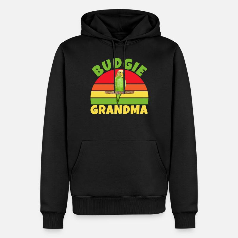 Cadeau de perruche - Sweat à capuche Premium bio Homme - noir