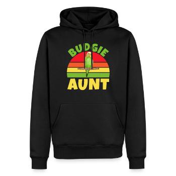 Budgie Gift - Männer Premium Bio Hoodie - Schwarz - Vorne - Nico (187cm)