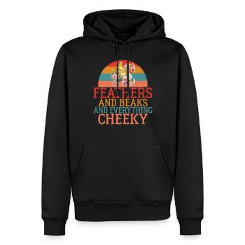 Budgie Gift - Männer Premium Bio Hoodie - Schwarz - Vorne - Nico (187cm)