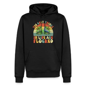 Budgie Gift - Männer Premium Bio Hoodie - Schwarz - Vorne - Nico (187cm)