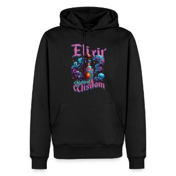 Pharmacist Pharmacist Elixir Of Natural Wisdom - Men’s Premium Organic Hoodie - black - Front - Nico (187cm)