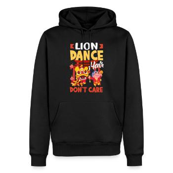 Nouvel An chinois Lune Lion Danse - Sweat à capuche Premium bio Homme - noir - Devant - Nico (187cm)