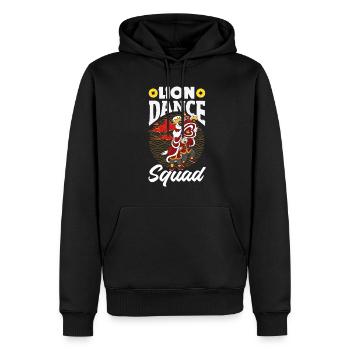 Nouvel An chinois Lune Lion Danse - Sweat à capuche Premium bio Homme - noir - Devant - Nico (187cm)