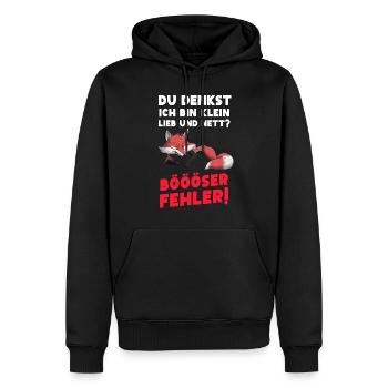 Fox Tshirt Funny Funny Humor Sarcasm Office - Men’s Premium Organic Hoodie - black - Front - Nico (187cm)