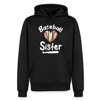 Baseball Sport Baseballspieler Pitcher Catcher USA - Männer Premium Bio Hoodie - Schwarz - Vorne - Nico (187cm)