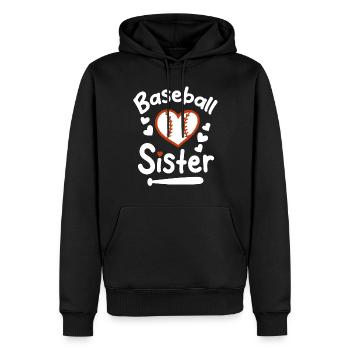 Baseball Sport Baseballspieler Pitcher Catcher USA - Männer Premium Bio Hoodie - Schwarz - Vorne - Nico (187cm)