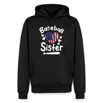 Baseball Sports Baseball Player Pitcher Catcher USA - Men’s Premium Organic Hoodie - black - Front - Nico (187cm)