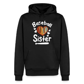 Baseball Sport Baseballspieler Pitcher Catcher USA - Männer Premium Bio Hoodie - Schwarz - Vorne - Nico (187cm)
