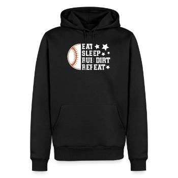 Baseball Sport Baseballspieler Pitcher Catcher USA - Männer Premium Bio Hoodie - Schwarz - Vorne - Nico (187cm)