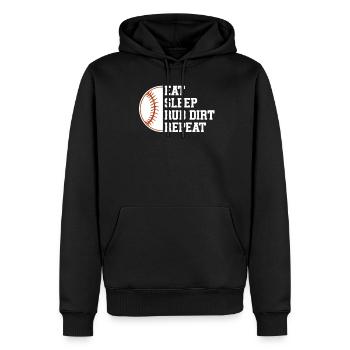 Baseball Sport Baseballspieler Pitcher Catcher USA - Männer Premium Bio Hoodie - Schwarz - Vorne - Nico (187cm)