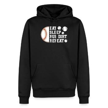 Baseball Sport Baseballspieler Pitcher Catcher USA - Männer Premium Bio Hoodie - Schwarz - Vorne - Nico (187cm)