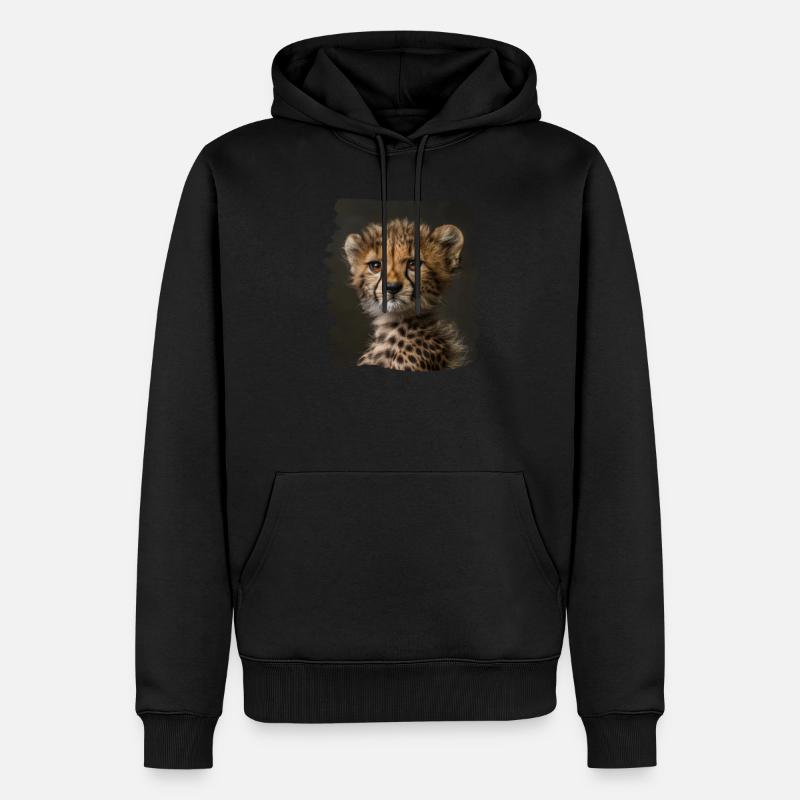 Guépard Geparde Gepard - Sweat à capuche Premium bio Homme - noir