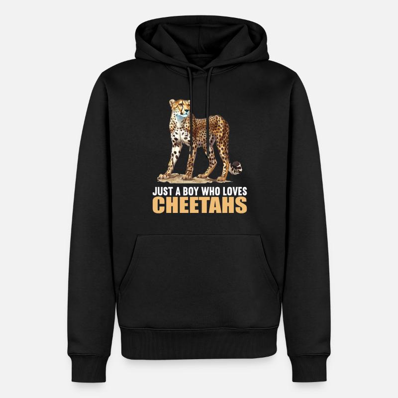 Guépard Geparde Gepard - Sweat à capuche Premium bio Homme - noir