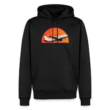 Meine Erste Flugreise Erstes Mal Fliegen - Männer Premium Bio Hoodie - Schwarz - Vorne - Nico (187cm)