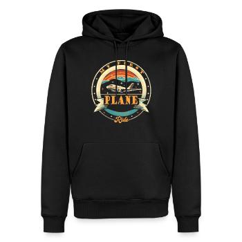 Meine Erste Flugreise Erstes Mal Fliegen - Männer Premium Bio Hoodie - Schwarz - Vorne - Nico (187cm)
