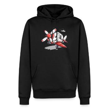 Meine Erste Flugreise Erstes Mal Fliegen - Männer Premium Bio Hoodie - Schwarz - Vorne - Nico (187cm)