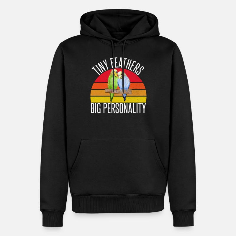 Budgie Gift - Männer Premium Bio Hoodie - Schwarz