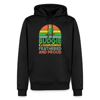 Budgie Gift - Männer Premium Bio Hoodie - Schwarz - Vorne - Nico (187cm)