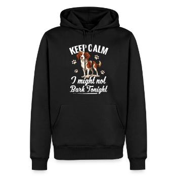 Chien garder appelé, je n’ai pas pu ce soir - Sweat à capuche Premium bio Homme - noir - Devant - Nico (187cm)