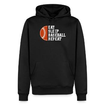 Baseball Sport Baseballspieler Pitcher Catcher USA - Männer Premium Bio Hoodie - Schwarz - Vorne - Nico (187cm)