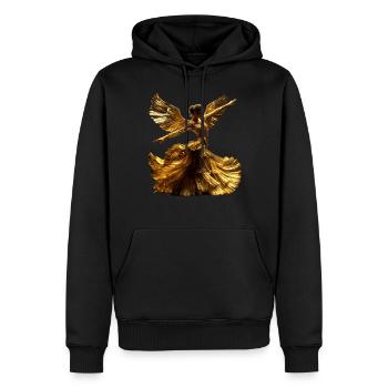 Flamenco Tänzerin Gold Flügel Spanien Kleid Tänzer - Männer Premium Bio Hoodie - Schwarz - Vorne - Nico (187cm)