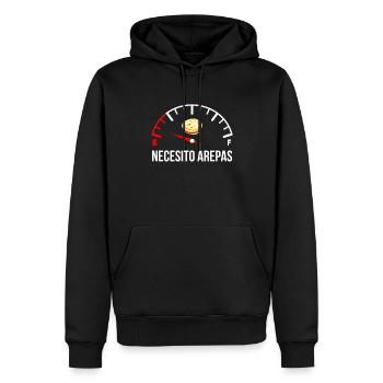 necesito arepas, venezuelan arepa - Männer Premium Bio Hoodie - Schwarz - Vorne - Nico (187cm)