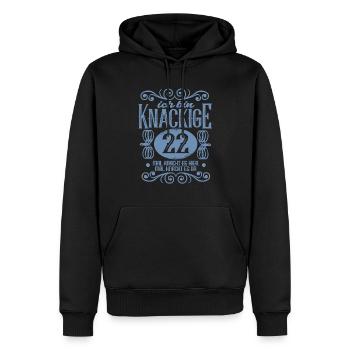 Knackige 22 Geburtstag Jubiläum - Männer Premium Bio Hoodie - Schwarz - Vorne - Nico (187cm)