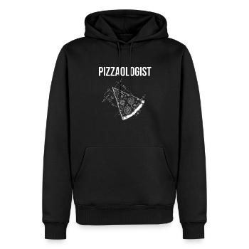 pizza queen, funny pizza lover - Männer Premium Bio Hoodie - Schwarz - Vorne - Nico (187cm)