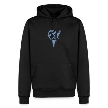 Pinguin Karate Kampfsport Kampfkunst Silhouette Mi - Männer Premium Bio Hoodie - Schwarz - Vorne - Nico (187cm)