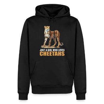 Guépard Geparde Gepard - Sweat à capuche Premium bio Homme - noir - Devant - Nico (187cm)