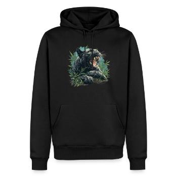 Panthers Panther - Männer Premium Bio Hoodie - Schwarz - Vorne - Nico (187cm)